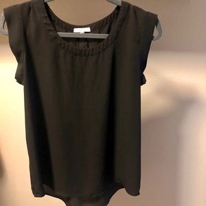 Black short sleeve blouse